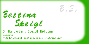 bettina speigl business card